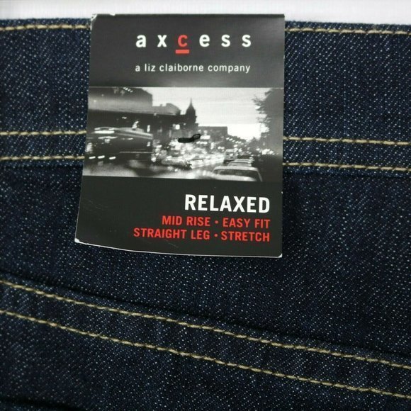 Axcess Claiborne Straight Leg Relaxed Fit Jeans Stretch Mid Rise 6 - Picture 8 of 10